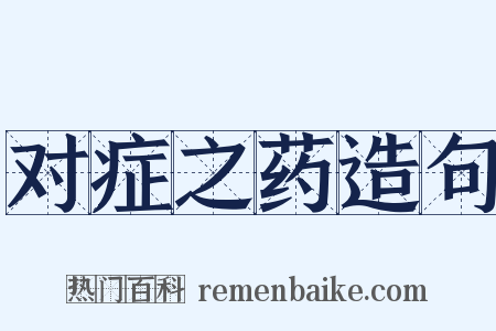 对症之药造句是什么意思的图片